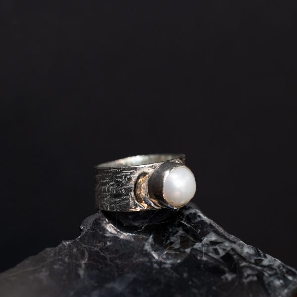 Anillo Gran Perla de Agua Dulce - Imagen 2