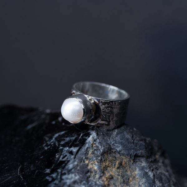 Anillo Gran Perla de Agua Dulce