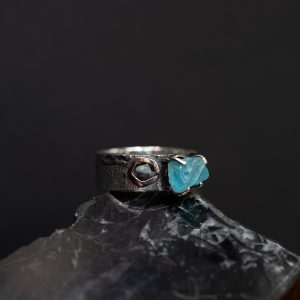 Anillo Fluorita con Ventana